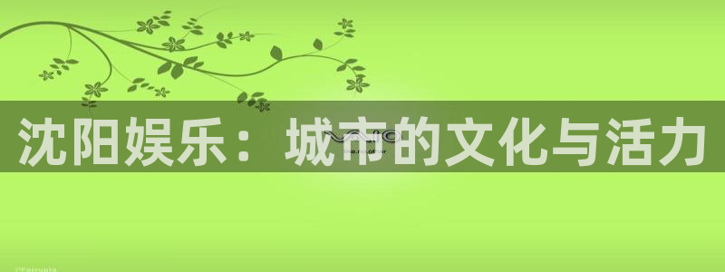 辉达平台下载：沈阳娱乐：城市的文化与活力